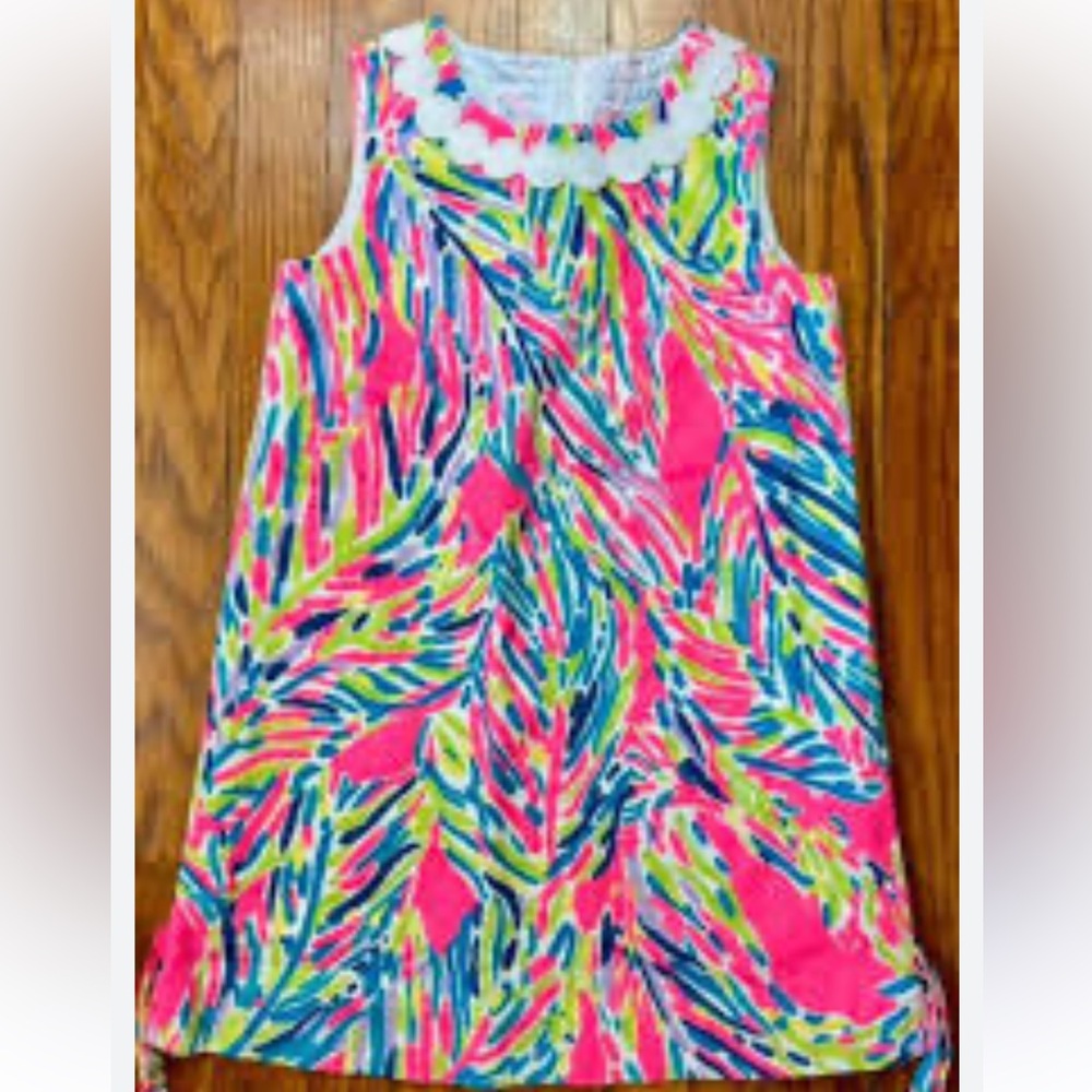 Lilly Pulitzer Girl's Pink Floral Sleeveless Dress Size 8